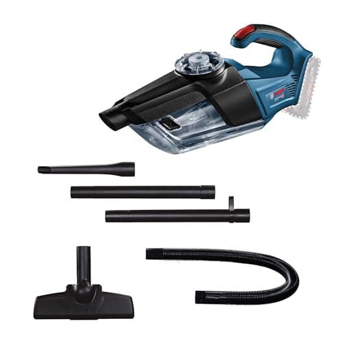 Image of Bosch Professional 18V System Cordless Handheld Vacuum Cleaner GAS 18V-1 (incl. with suction pipe, crevice nozzle, carpet nozzle, 1 litre container volume, without battery/charger)