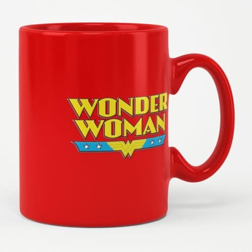 Image of Wonder Woman Officially Licensed Logo Coffee Mug (Red)