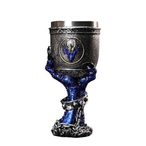 Image of Doiyislem Gothic Goblet for Wine, Gothic Dragon Claw Goblet, Multi-Functional Vintage Drinking Cup for Neighbor Uncle Boyfriend Father Grandfather