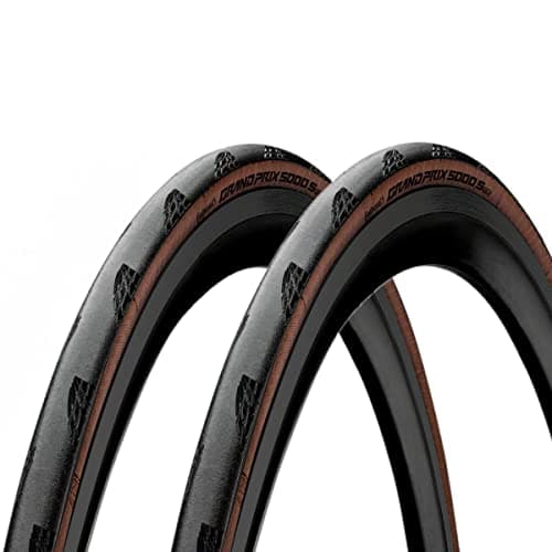 Image of Continental Pair of Grand Prix 5000 S TR Tire 700x25c Tubeless Fold Black/Coffee