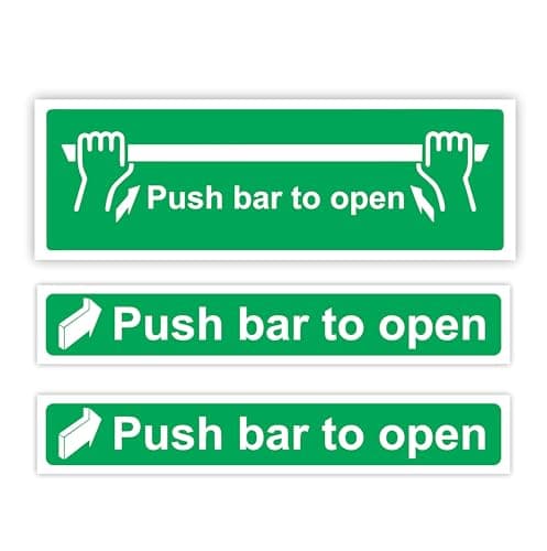 Image of 3-Pack Push Bar To Open Sign