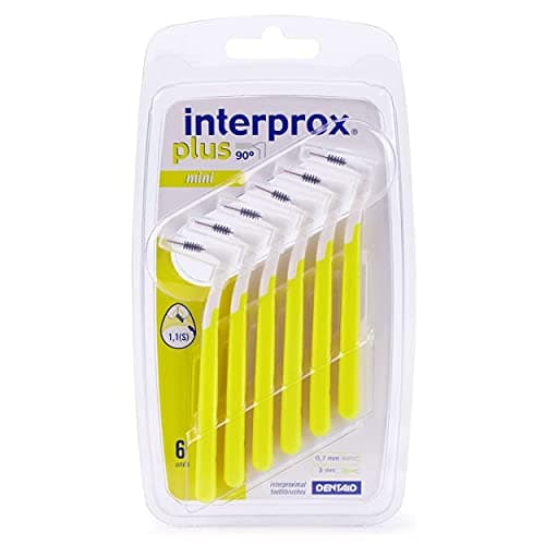 Image of Interprox 0.7 mm Mini Yellow Plus Interproximal Brush - Pack of 6 by Interprox
