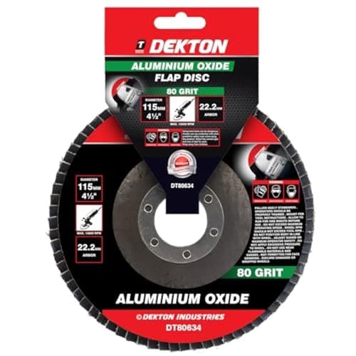Image of Dekton 115mm Aluminium Oxide Flap Disc 80 Grit-Achieve Smooth, Quality Finishes|Diameter 115mm|22.2mm Arbor|Max.13600 Rpm|Made With Aluminium Oxide| Ideal For Aggressive Material Removal Blending
