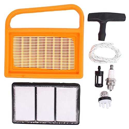 Image of HouYeen Air and Fuel Filter Service Kit for Stihl TS410 TS420 Chainsaw with Spark Plug Primer and Pull Cord Starter Handle