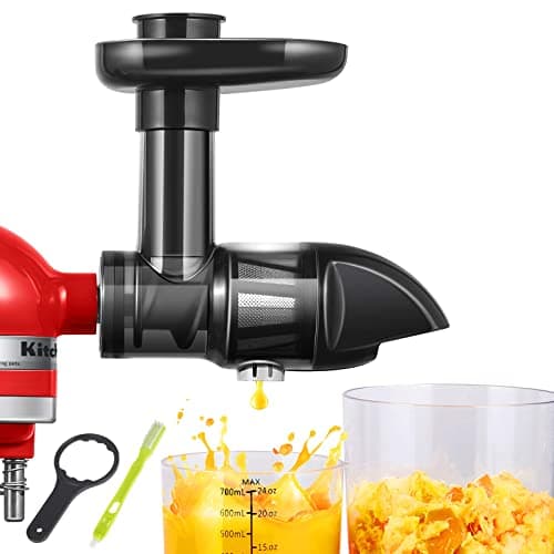 Image of Masticating Juicer Attachment for KitchenAid All Models Stand Mixers, AMZCHEF Masticating Juicer, Slow Juicers Attachment for All Kitchen Aid Mixers, Cold Press Juicers Parts