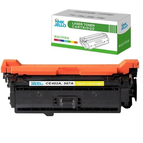 Image of InkJello Toner Cartridge For Printer, Compatible With HP LaserJet Enterprise 500 Color M551dn M551n M551xh MFP M575dn M575f Flow MFP M575c LaserJet Pro 500 Color MFP M570dn MFP M570dw CE402A (Yellow)