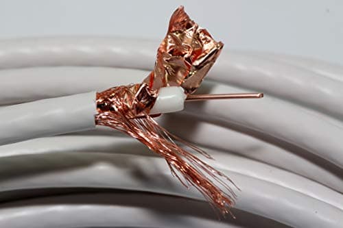Image of The One Stop Sat Shop ® 10 Metre Length of Webro WF100 Single Core all Copper Satellite Coaxial Cable with Ten Cable Clips