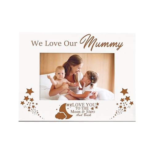 Image of We Love Our Mummy Engraved Wooden Photo Frame Gift