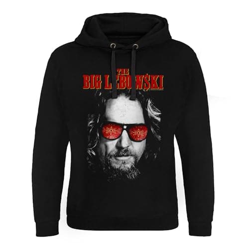 Image of The Big Lebowski Officially Licensed Dude In Shades Epic Hoodie (Black), X-Large