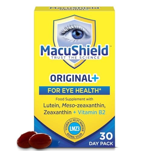 Image of MacuShield Original Plus Capsules - 30-Day Pack, Eye Health Supplement* with Lutein Zeaxanthin and Meso-Zeaxanthin + Vitamin B2 (Riboflavin) which Helps Maintain Normal Vision
