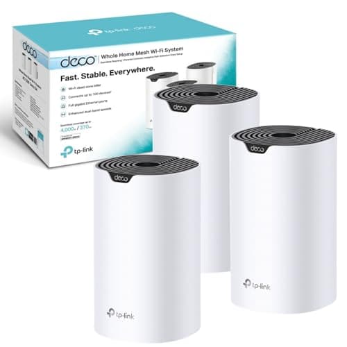 Image of TP-Link Deco S4 AC1200 Whole-Home Mesh Wi-Fi System, Qualcomm CPU, 867Mbps at 5GHz+300Mbps at 2.4GHz, MU-MIMO, Beamforming, Work with Amazon Echo/Alexa, Pack of 3