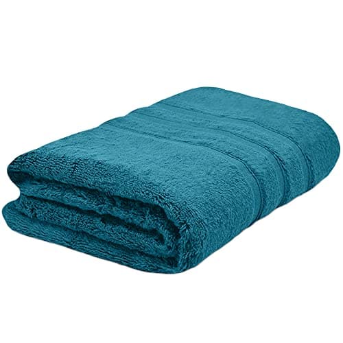 Image of Towelogy® Premium Bath Towels 100% Egyptian Cotton Zero Twist Super Soft & Highly Absorbent Bathroom Towel Tear Resistant Strength 70 x 120cm | OEKO-TEX CERTIFIED & Eco-friendly (Teal Blue, 1)