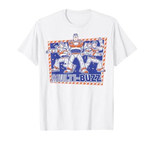 Image of Disney Pixar Toy Story 5 Multi-Buzz Action Buzz Lightyear T-Shirt
