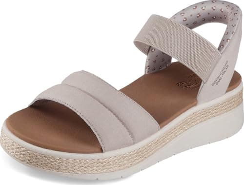 Image of Skechers Women's Bobs Sun Ray Sandal, Taupe Textile, 4 UK