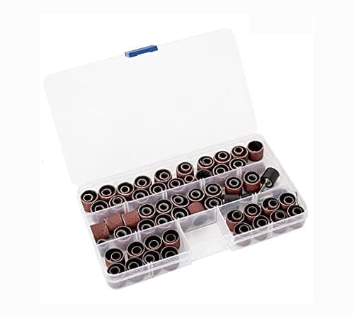 Image of Tiardey 104Pcs Sander Sleeves Set,Drum Sanding Band Kit Include 4 Mandrel Kit for Rotary Tool,Sculpturing,Dressing,Precision Grinding,Buffing