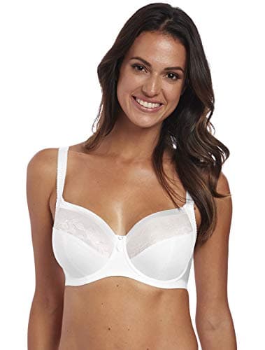 Image of Fantasie Women's Illusion Underwire Side Support Bra Full Coverage, Sheer, White, 38H