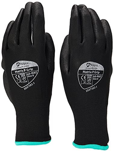 Image of Polyco Matrix P PU Palm Coated Grip Gloves - Single Pair , 8/Medium Size
