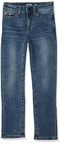 Image of Amazon Essentials Boys' Stretch Slim-Fit Jeans, Light Wash, 9 Years Slim