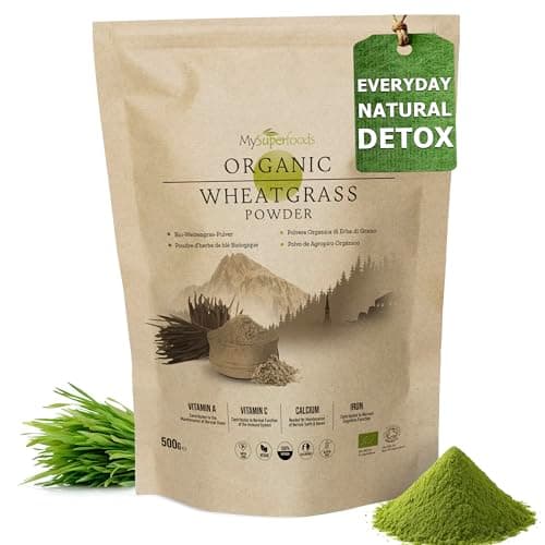 Image of MySuperfoods Organic Wheatgrass Powder 500g, High Chlorophyll Content