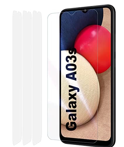 Image of Fonetek® 3x Clear Plastic PET LCD Screen Protector Cover Guards for Samsung Galaxy A03s