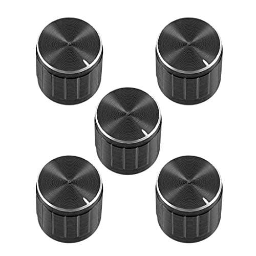 Image of sourcing map 3 x Aluminium Alloy Potentiometer Rotary Knob 6 mm Shaft Insert 15.8 x 16.8 mm
