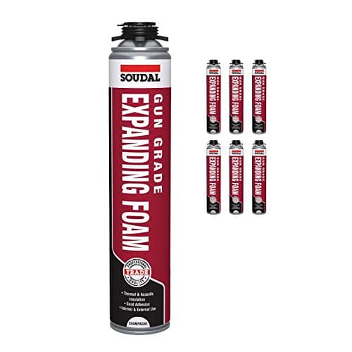 Image of 6 x Gap Filler Expanding Foam Soudal Gun Grade 750ml PU Polyurethane Foam Can