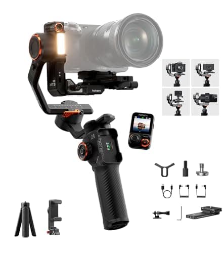 Image of hohem iSteady MT3 PRO, 3-Axis Gimbal Stabilizer for Cameras Canon/Sony/Panasonic/Nikon/Fujifilm/GoPro/Smartphone, 2.5kg (5.51lbs) Payload, Camera Gimbal with AI Tracking, Detachable Remote