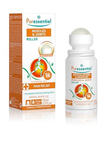 Image of Puressentiel Muscles & Joints Roll-On 75ml – Providing Fast Relief & Naturally Soothes Muscle Pain, Back Pain Relief, Neck Pain Relief & Shoulder Aches. Acupressure Massager & Muscle Rub