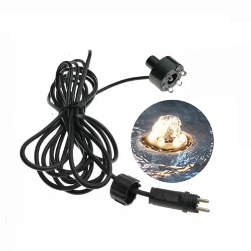 Image of lopituwe RGB 6 LED AC12V Water Fountain Light LED Replacement Cluster Light with 2 Pin Connection Underwater Pond Lights Water Feature Lights for Pond, Aquarium, Pool, Garden, Fountain (Warm White)