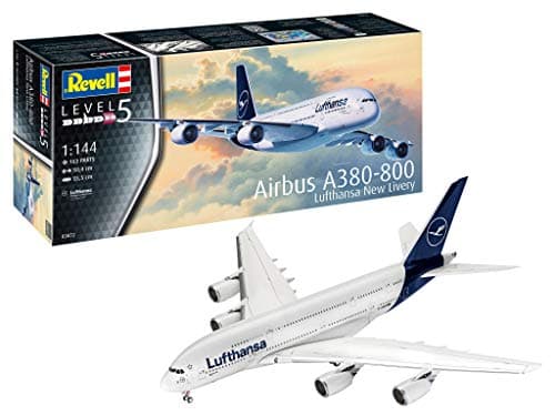 Image of Revell 03872 Airbus A380-800 Lufthansa New Livery 1:144 Scale Unbuilt/Unpainted Plastic Model Kit
