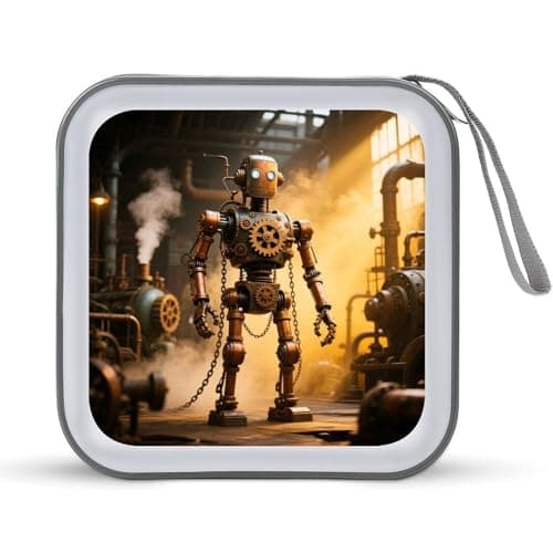 Image of CD Case 40 Capacity CD DVD Case Wallet Holder Gear Robot Portable Storage Binder for Office Home Travel Car