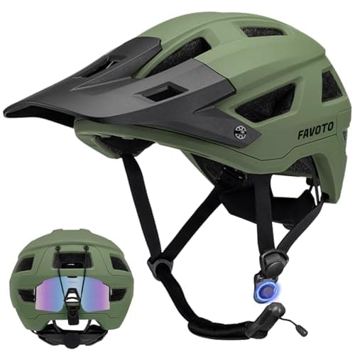 Image of Favoto Mountain Bike Helmet Lightweight - MTB Road Magnetic Buckle Bicycle Helmet for Men Women - Adjustable Cycling Helmet for Adults Youth with CE Certificated Size M