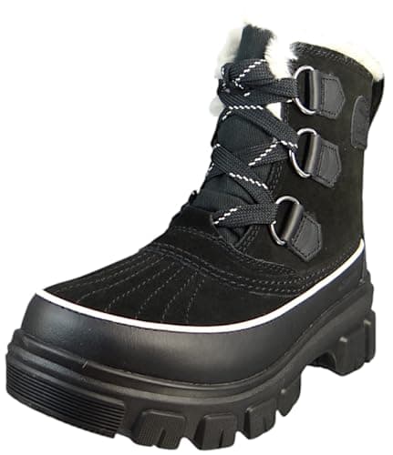 Image of Sorel Womens Torino Wp Fashion Boot, Black Fawn, 6.5 UK