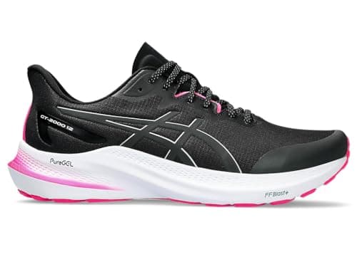 Image of ASICS Men's GT-2000 12 Shoes, Black/Pure Silver, 8 UK