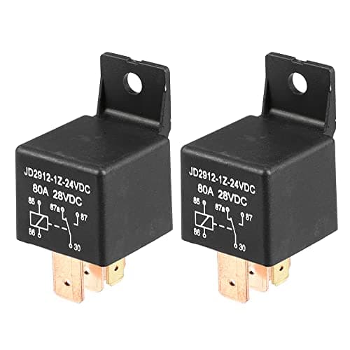 Image of X AUTOHAUX 2Pcs Car Relay 5 Pin 24V 80Amp SPST Model JD2912-1Z-24VDC 80A 28VDC