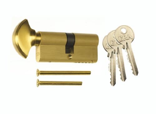 Image of ERA 40 x 40mm 6-Pin Euro Profile Cylinder and Thumbturn - Brass