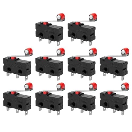 Image of 10Pcs Micro Limit Switch with Momentary Roller Lever Arm AC 250V 5A SPDT 1NO 1NC Snap Action Micro Switches
