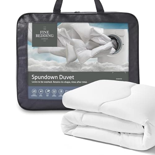 Image of The Fine Bedding Company Spundown Double Duvet 10.5 Tog – All Seasons Duvet with Recycled Eco Smartfil®, Hypoallergenic and Washable, Hotel Quality Quilt – Double Bed Size