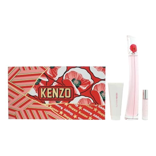 Image of Kenzo Flower Poppy Bouquet Eau de Parfum 3 Piece Gift Set: Eau de Parfum 100ml -