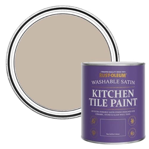 Image of Rust-Oleum Water-Resistant Kitchen Tile Paint in Satin Finish - Oatfield 750ml