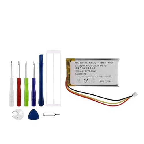 Image of Vvsialeek 533-000128 Replacement Battery Compatible with Logitech Harmony Elite Remote Control with Toolkit