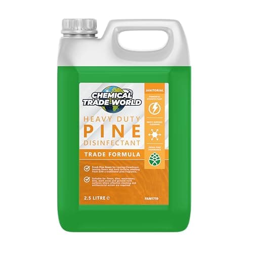 Image of Chemical Trade World - Pine Disinfectant - Antibacterial Floor & Surface Cleaning Liquid - Fresh Pine Scented Disinfectant for Commercial & Domestic Use 2.5L