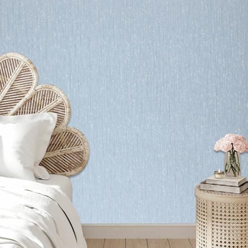 Image of Tarwanear Plain Blue Wallpaper for Bedroom Thick Light Blue Bedroom Wallpaper Stripe Textured No Match Wall Paper with Scattered Spots for Adults Kids Teenager Room Feature Wall