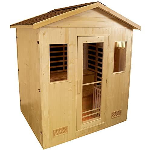 Image of GLOBAL RELAX® | DHARANI S5 OUTDOOR full body steam Sauna for up to 5 persons | Skin care I Eliminate Toxins I Reduces stress I Relaxes muscles | USB/MP3/Bluetooth