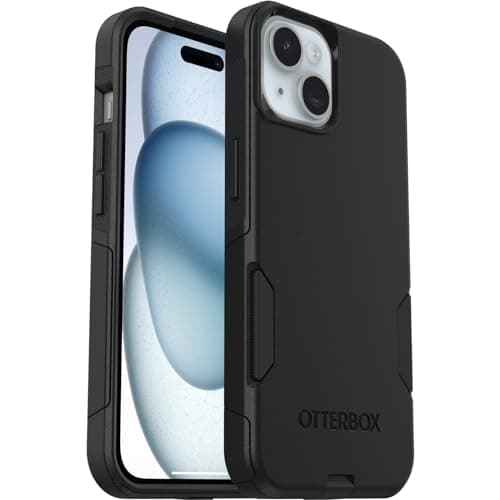 Image of OtterBox Commuter Case for iPhone 17e, 16e, 15, 14, 13, Shockproof, Drop proof, Rugged Protective Case, 3x Tested to Military Standard, Black, No Retail Packaging