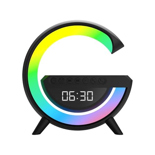 Image of RED5 Light Up Wireless Charging Alarm Clock Bluetooth TWS Speaker Bedside Dock