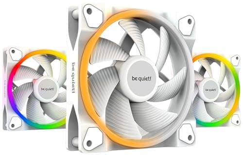 Image of be quiet! Light Wings 120mm PWM White Fan, 3 Fans Included, ARGB Lighting, Multiple Colors and Modes, Silence-Optimized Fan Blades, High Air Pressure, Low Noise-Generating Turbulences