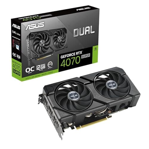 Image of ASUS GeForce RTX 4070 Super 12G DUAL EVO OC Gaming Graphics Card - 2550MHz Boost Clock, GDDR6X, PCIe Gen 4, DLSS 3, HDMI 2.1a, 3 x DisplayPort 1.4a (Supports 4K & 8K HDR)