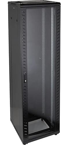 Image of 42U 19" Floor Standing Server Cabinet 600mm Wide x 1000mm Deep x 2054mm High – Network Rack Data Cabinet with Lockable Doors, Fan PDU & Shelf Included – IT Server Rack Enclosure