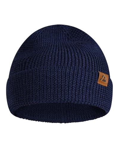 Image of DANISH ENDURANCE Merino Wool Beanie Hat, Thermal Winter Hats, Knit Wooly Hat, for Men and Women, Unisex, Blue